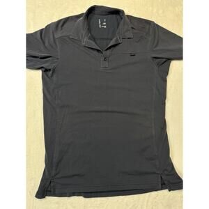 Arcteryx Polo Shirt Short Sleeve Lightweight Solid Cobalt Blue Size M